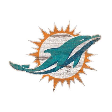 Adventure Furniture NFL Indoor Miami Dolphins Distressed Logo Cutout ...