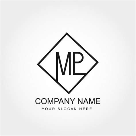 Mp Logo Vector Design Images, Initial Letter Mp Logo Template, Abstract ...