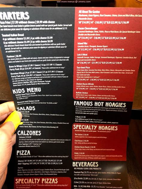 Menu at Pizza Central pizzeria, Milaca