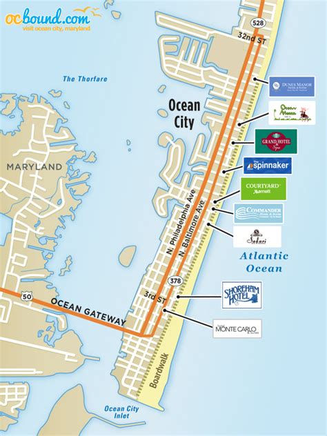 Ocean City, MD Hotel Map - Ocean City, MD | OCbound.com