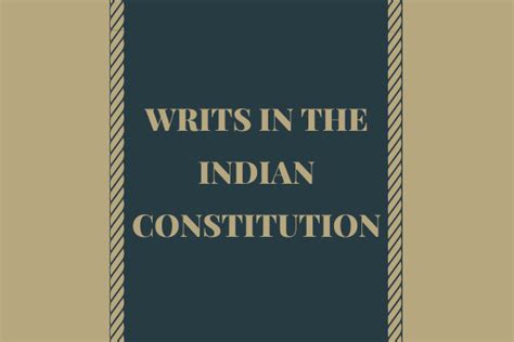 Writs in the Indian Constitution: Their role in Judiciary - OwnTV