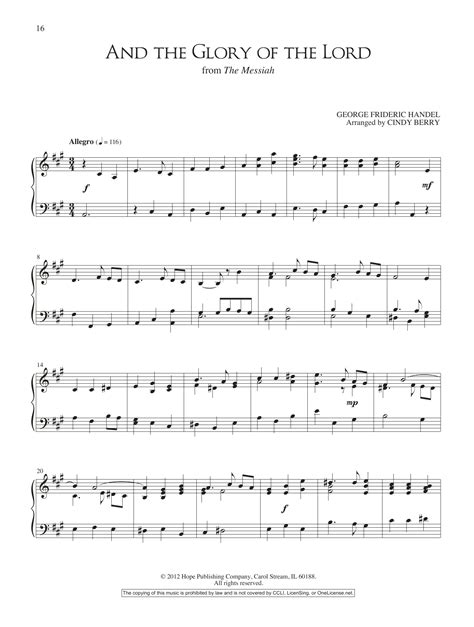 And the Glory of the Lord | Sheet Music Direct