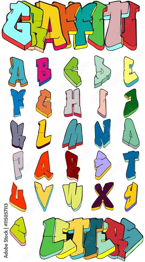 Graffiti letters. Graffiti alphabet. Street art. Graffiti font ...