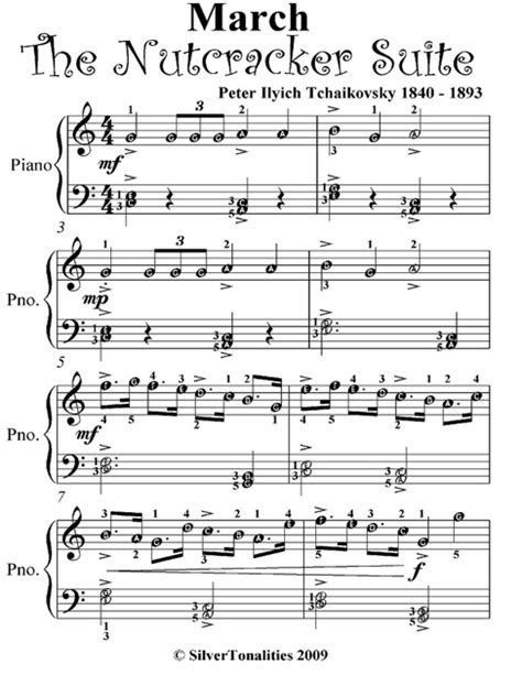 March the Nutcracker Suite Easiest Piano Sheet Music by Pyotr Ilyich ...