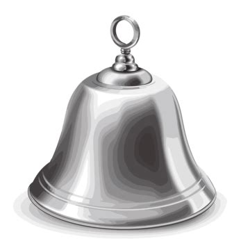 Silver Bell Clipart Silver Bell Isolated On White Background Cartoon Vector, Cartoon Clipart ...