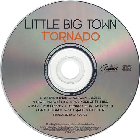 Carátula Cd de Little Big Town - Tornado - Portada