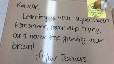 NJ Teacher Writes Encouraging Messages on Students' Desks Before Their Exam - Good Morning America