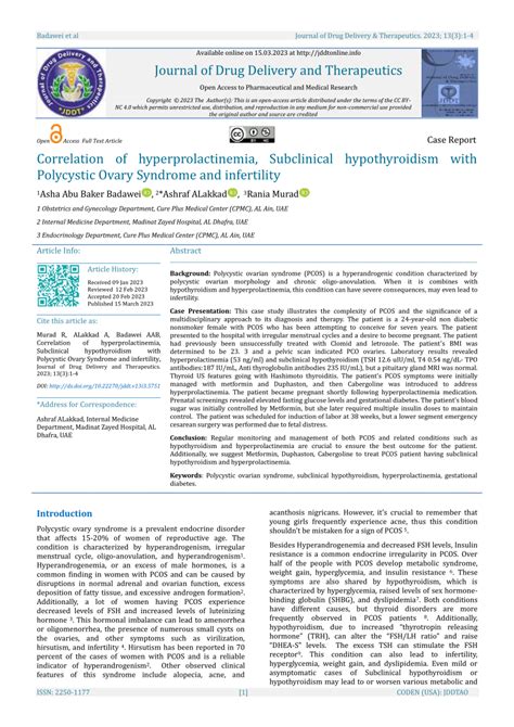 (PDF) Correlation of hyperprolactinemia, Subclinical hypothyroidism ...