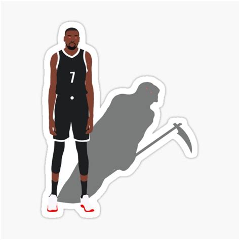 "Kevin Durant Slim Reaper Brooklyn Nets " Sticker for Sale by Carco ...