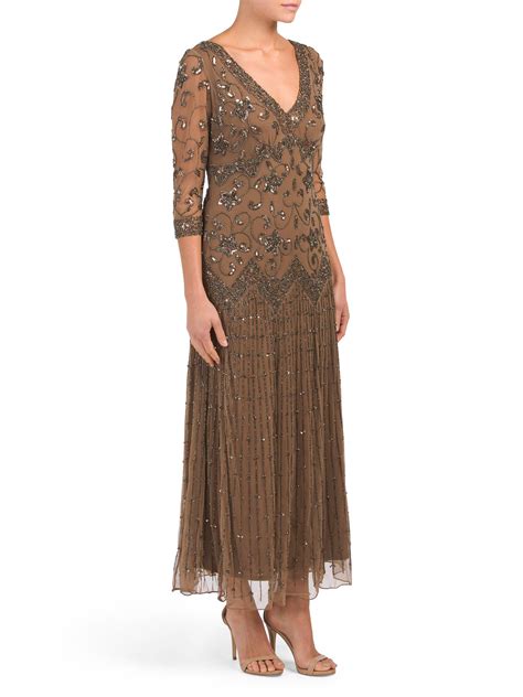Long Beaded Gown - Formal - T.J.Maxx | Womens dresses, Dresses, Mothers dresses