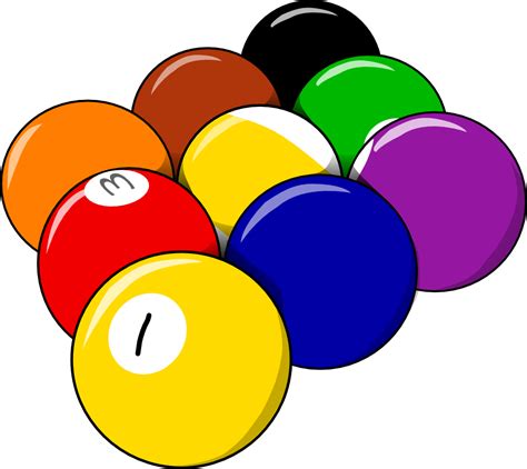 OnlineLabels Clip Art - 9 Balls