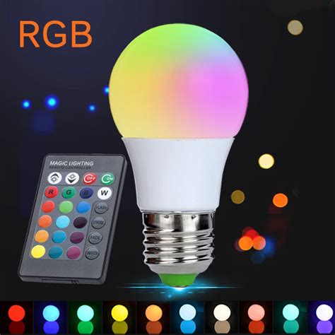 3W E27 RGB LED Bulb 220V 110V Lampada LED RGB LED Lamp Light High Power ...