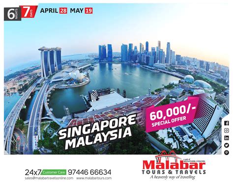 an advertisement for singapore's special offer at the malaysia tourism and travel expo in may