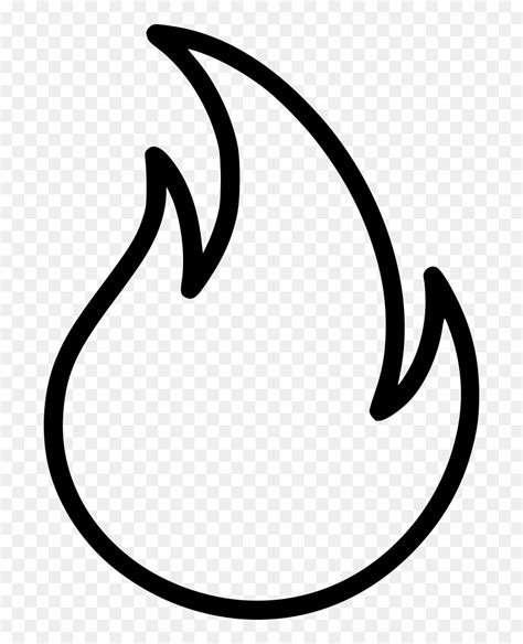 Flame Icon Png - Fire Outline Png, Transparent Png - vhv