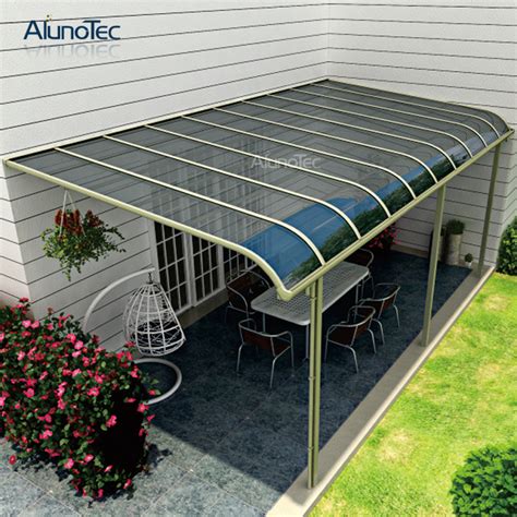 Waterproof Patio Awning Polycarbonate Aluminum Balcony Roof Gutter ...