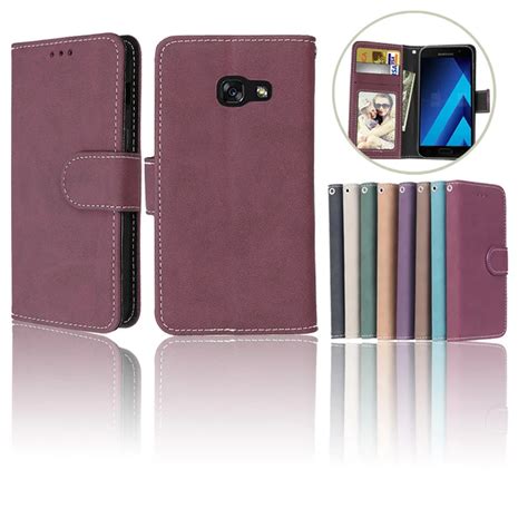 For Samsung Galaxy A5 2017 Case Cover Luxury Matte Flip Cover Phone ...