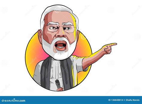 Cartoon Illustration of Narendra Modi Editorial Stock Image ...