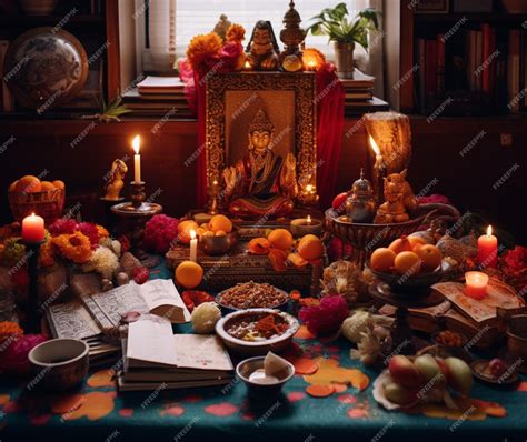 Premium AI Image | Prayers and puja rituals