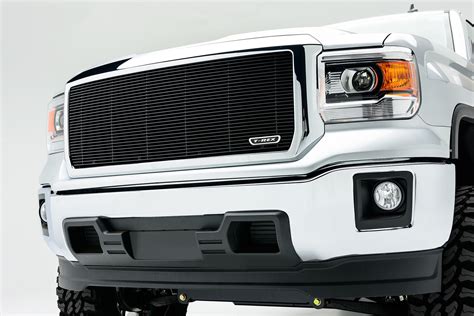 Sierra Grille Insert 14-15 GMC Sierra Aluminum Powdercoat Black 1 Piece Billet Series T-REX ...