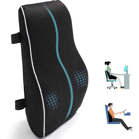 Chair Pads Home Textiles Home Black Seat Pillow Lower Back Posture ...