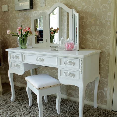 White Dressing Table Desk - Pays Blanc Range - Melody Maison®