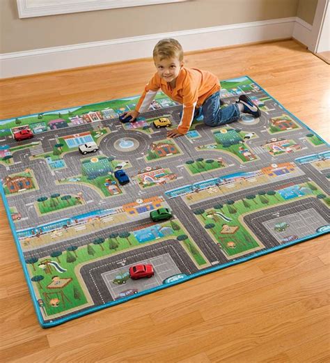 Reversible Play Mat and Cars | HearthSong | Car play mats, Play mat, Play rug