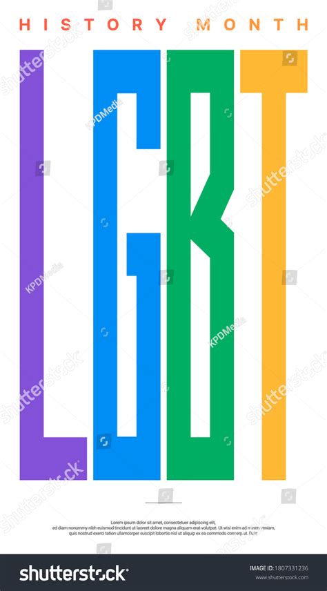 Lgbt History Month Vector Poster Template Stock Vector (Royalty Free ...