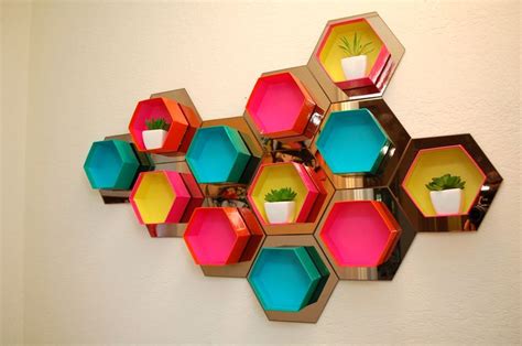 Hexagon Shelf How-To Jennifer Perkins | Diy shelves design, Hexagon shelves, Diy wall shelves
