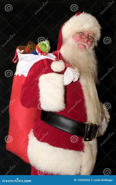 Santa Clause Delivering Presents Stock Image - Image of merry, holiday ...