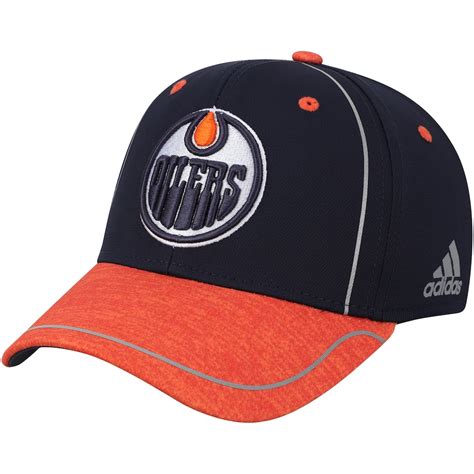 adidas Edmonton Oilers Navy/Orange Alpha Flex Hat