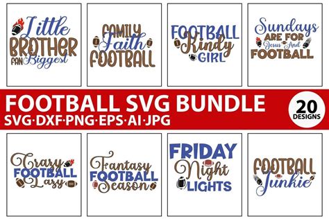 Football SVG Bundle Vol.4 Bundle · Creative Fabrica