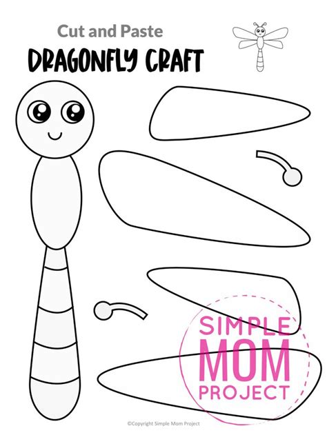 Free Printable Dragonfly Craft Template | Bug crafts, Dragon fly craft ...