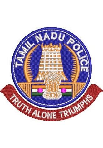 Tamilnadu police Logo Embroidery