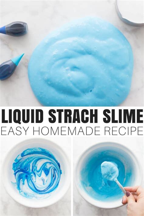 Liquid Starch Slime Recipe 3 Ingredient Homemade Slime With Kids