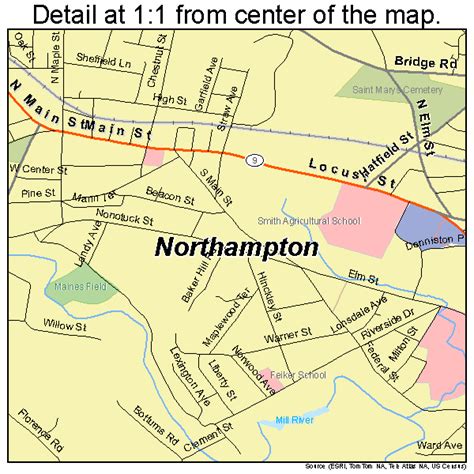 Northampton Massachusetts Street Map 2546330