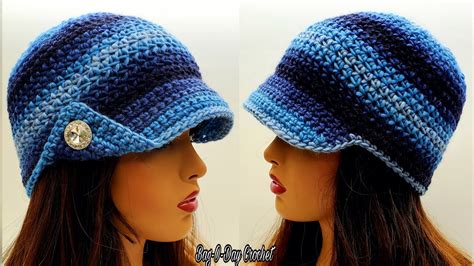 Easy Crochet Newsboy Hat | Bag O Day Free Crochet Tutorial #670 Subtitles Available - YouTube