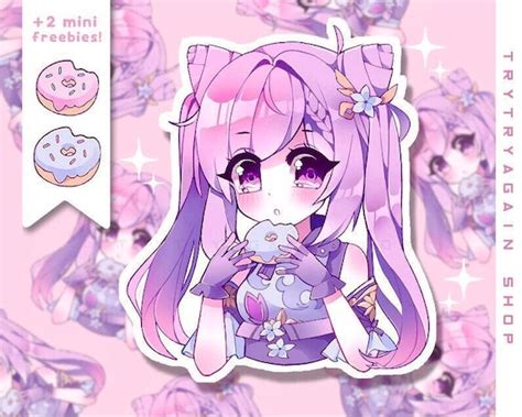 Cute Keqing Waterproof Vinyl Sticker Pack Kawaii Anime Girl - Etsy