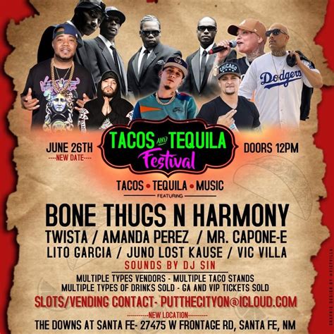 Buy Tickets to Taco’s & Tequlia Music Festival in Sante Fe on Jun 26, 2022