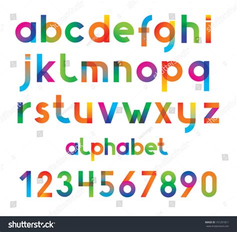 Colorful Vector Font Numbers Stock Vector (Royalty Free) 151291811 ...