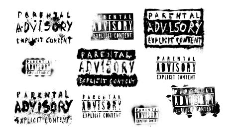 10 Grunge Parental Advisory Explicit Content (PNG Transparent ...