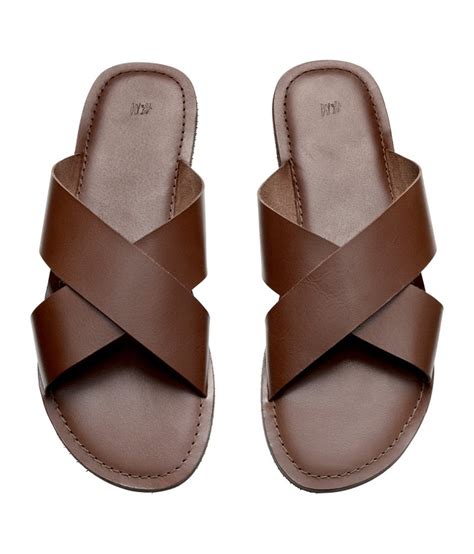 Mens Brown Leather Sandals - CraftySandals.com