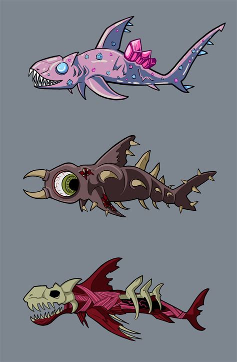 Terraria sand sharks redrawn by MechanicalFirefly on DeviantArt