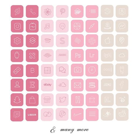 Pink App Icons Aesthetic