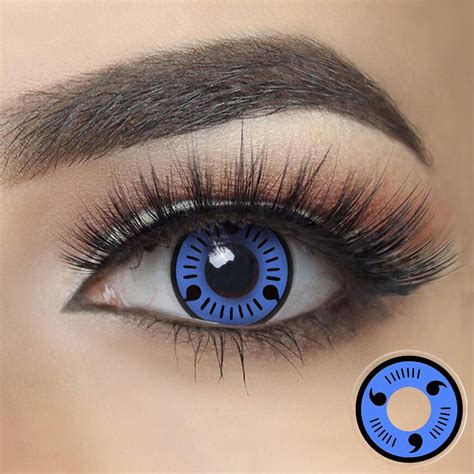 Naruto Sasuke Blue Sharingan Cosplay Contacts