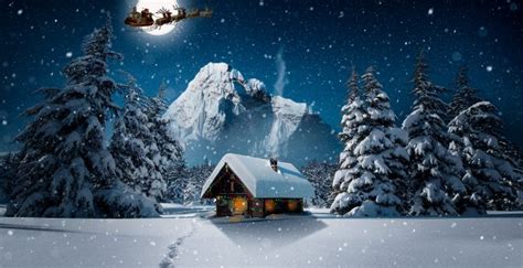 Wallpaper snowfall, winter, hut, house, winter, christmas desktop wallpaper, hd image, picture ...