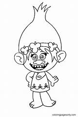 Happy Poppy Coloring Page  Free Printable Pages sketch template