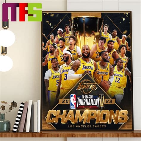 Los Angeles Lakers NBA 2023 In Season Tournament Champions Home Decor ...