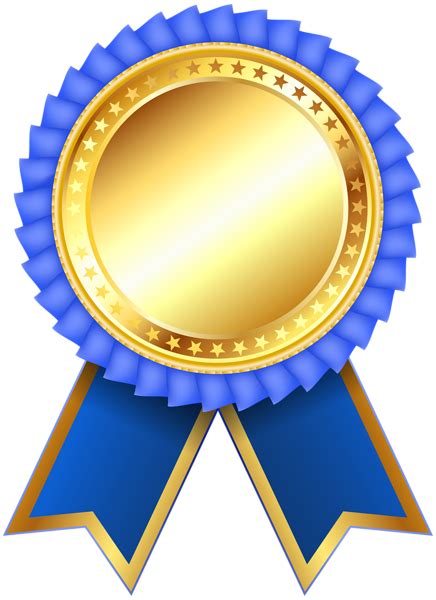 Blue Award Rosette PNG Clipar Image | Ribbon png, Blue ribbon award, Award ribbon