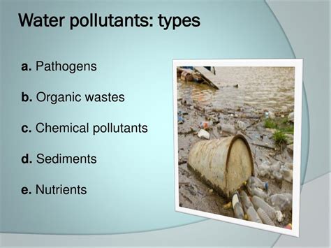 Water Pollutants List