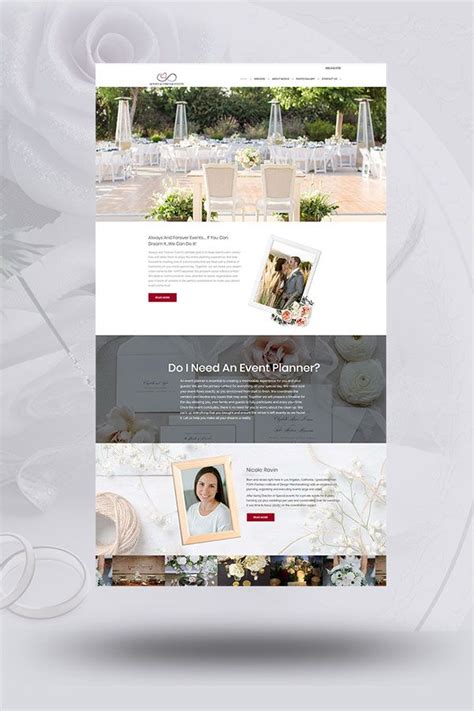 Website Design for Wedding Event Planner | Wedding planning services ...